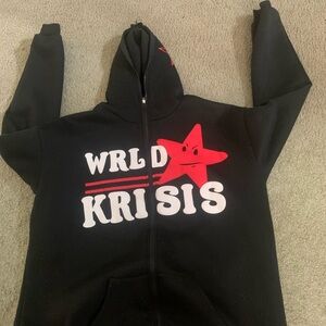 Graphic full zip hoodie